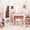 MDF Wood Kids Vanity Set with Mirror, Stool and Jewelry Cabinet